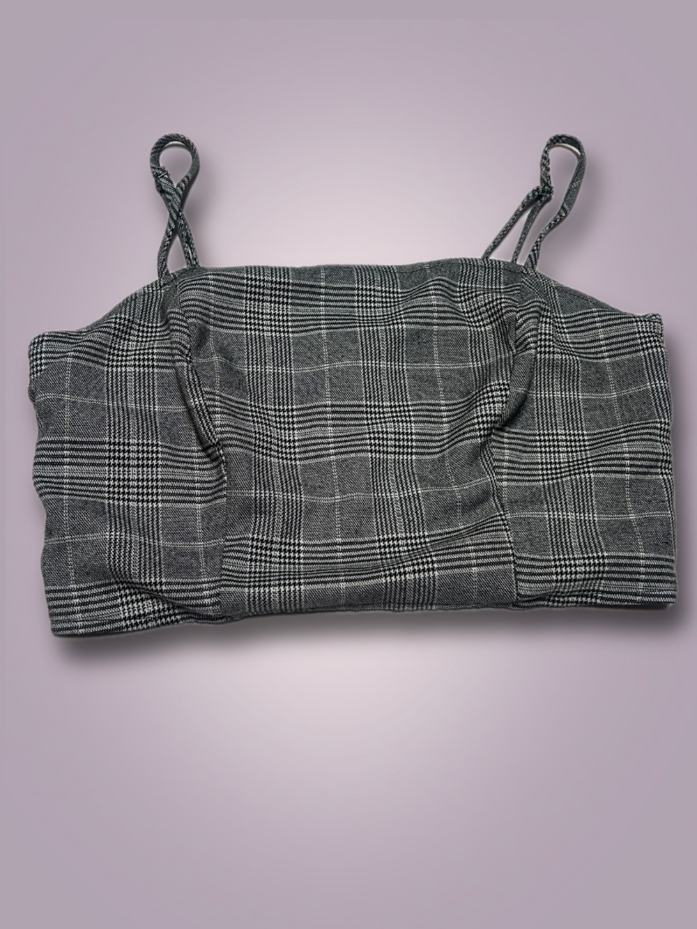 Plaid Cropped Tank Top